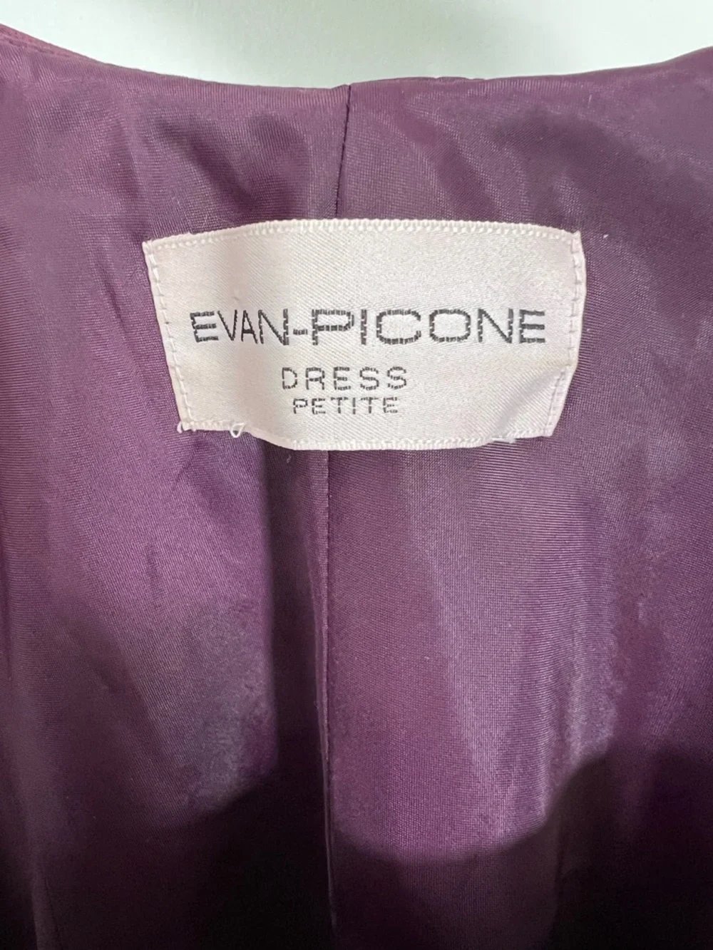 Evan Picone Sleeveless Plum Dress - Picture 4 of 7